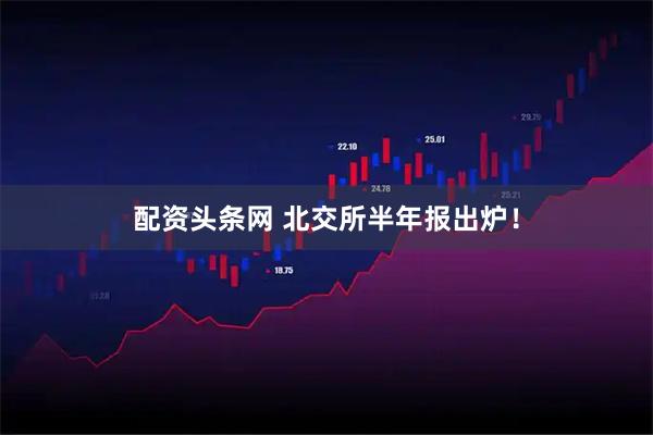配资头条网 北交所半年报出炉!