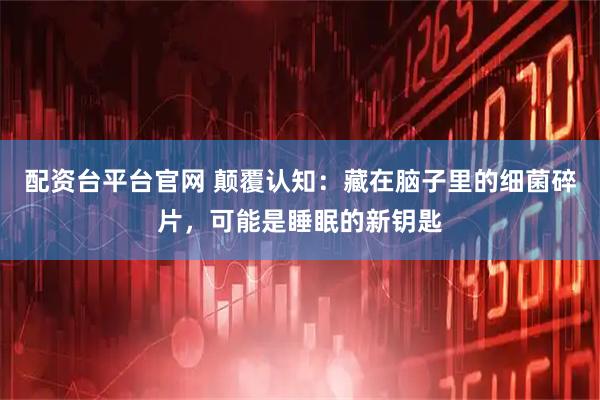 配资台平台官网 颠覆认知：藏在脑子里的细菌碎片，可能是睡眠的新钥匙